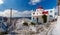 Typical Greek white Church on island Mykonos, Greece