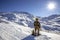 Typical high altitude restaurant `Chez pÃ©pÃ© Nicolas` between Val Thorens and Les Menuires resort