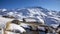 Typical high altitude restaurant `Chez pÃ©pÃ© Nicolas` between Val Thorens and Les Menuires resort