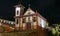 Typical historic church illuminated at nighttime, Diamantina, Minas Gerais, Brazil