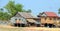 Typical homes on stilts on the bank of the Tone Sap river