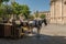 Typical horse carriage in the historical old town of Seville, Andalusia
