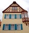 Typical house with erker in the town of Nordlingen in Germany