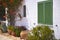 Typical House With Flower Pots in Mallorca, Spain