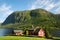 Typical house on the shore of fjord.