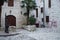 Typical Houses with Artisan Vendor Stand in the Old Town of Kotor