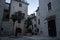 Typical Houses with Artisan Vendor Stand in the Old Town of Kotor