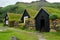 Typical houses of Skogar, Iceland