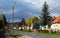 Typical hungarian village in day light