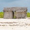 Typical hut at the beautiful picturesque African coastline Diani Beach in Kenya