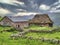 Typical huts in brana Mumian, Somiedo Natural Park, Asturias, Spain