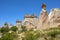 Typical and inhabited rock formations in the Cappadocia