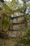 A typical inner courtyard of an old building in the historic center of Lviv, Ukraine. Oktober 2021