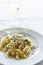 Typical Istrian pasta Fuzi with black truffles