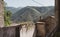 Typical Italian European Mountain Landscape with Old Village Walls.