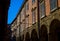 Typical italian facade in Bologna, Emilia-Romagna. Italy.