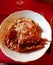 Typical Italian pasta dish called `fettuccine all`astice`