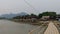 Typical Laos nature and wooden bridge.