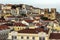 Typical Lisbon houses and Lisbon Cathedral  SÃ© de Lisboa