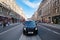 Typical London taxi at  Regent Street in central London