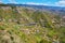 Typical Madeira landscape with little villages, terrace fields and mountains