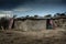 Typical Masai clay hut in Kenya - Africa