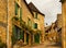 Typical mediaval street architecture Saint-Cyprien Dordogne southwest France