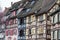 typical medieval architecture in Colmar - France