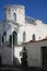 Typical Mediterranean courtyard with white walls, with vaults, p