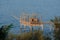 Typical Mediterranean fishing hut trabocco view, Trabocchi Coast, Undesco site, Abruzzo, Italy