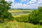 Typical Moldovan landscape of a green agrarian country Republic of Moldova. Background with copy space