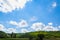 Typical Moldovan landscape of a green agrarian country Republic of Moldova. Background with copy space