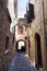 Typical narrow lane in Lindos, Rhodes, Greece