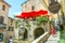 Typical narrow street in Saint Paul de Vence, France