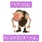 Typical neanderthal. Cartoon funny character for print and stickers