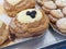 typical neapolitan pastry called zeppola di san giuseppe