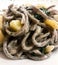 Typical north italian mountain dish: Pizzoccheri, buckwheat hand