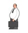 Typical office clerk isolated. Typical middle management office employee Vector illustration