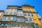 Typical old houses at Ribeira district, Porto, Portugal