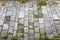 Typical old Tuscany paving made with carved stone blocks