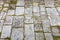 Typical old Tuscany paving made with carved stone blocks