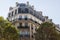 Typical Parisian architecture. The facade with french balconies