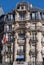 Typical Parisian architecture. The facade with french balconies