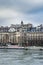 Typical parisian buildings by Seine river