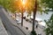 A typical Parisian street, the embankment of the River Seine