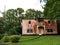 Typical pink house in furnas town on the island of Sao Miguel in the Azores