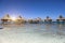 Typical Polynesian landscape -small houses on water