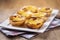 Typical Portuguese custard pies, `Pastel de Nata` or `Pastel de Belem`