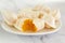 Typical portuguese egg yolk sweets called Ovos Moles de Aveiro