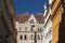 The typical Prague architecture. Fragments of buildings
